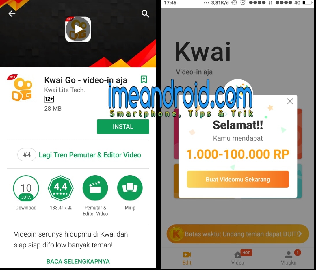 Hanya modal HP mendapatkan uang dari internet [Cara lengkap dan Real!! ] -  IME Android