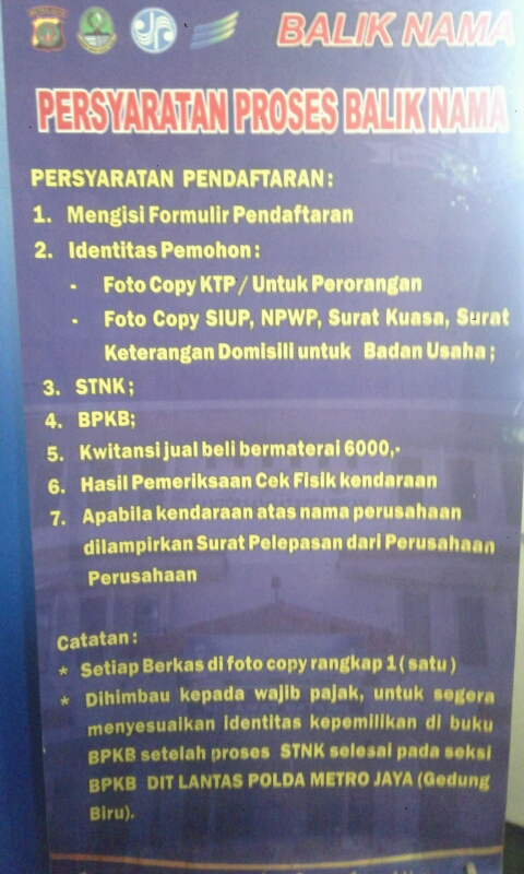 Cara Balik Nama Sepeda Motor Second, Satu Wilayah | Triyanto Banyumasan  Blog's