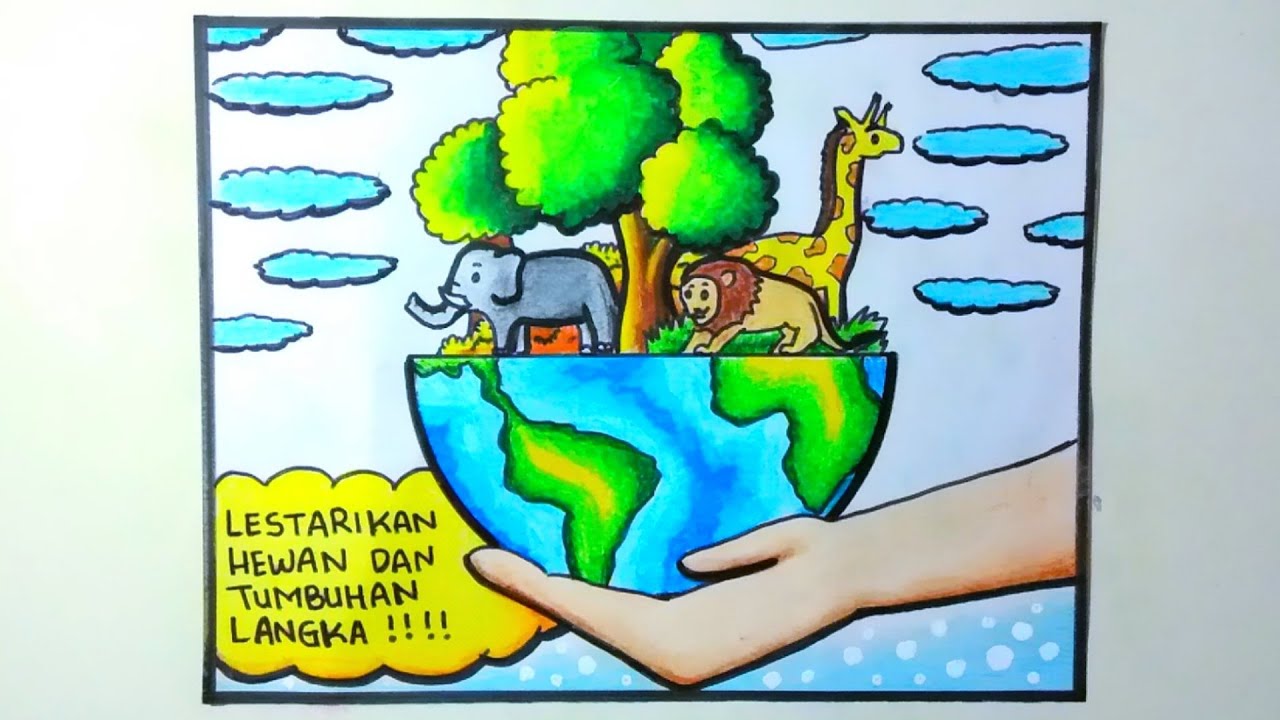 Contoh poster pelestarian hewan dan tumbuhan - YouTube