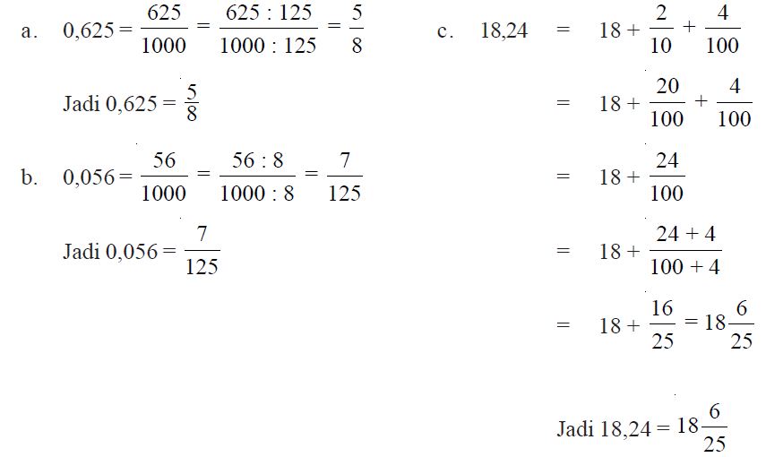 Bagaimana Cara Mengubah Pecahan Desimal Menjadi Pecahan Biasa dan Pecahan  Campuran? - Berpendidikan.Com